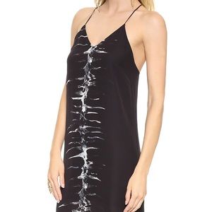 Haute Hippie Deep V Silk dress skeleton
